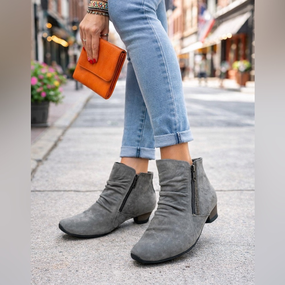 Think! Aida 81268-C17 calf nubuk/effect quartz/kombi ankle boots